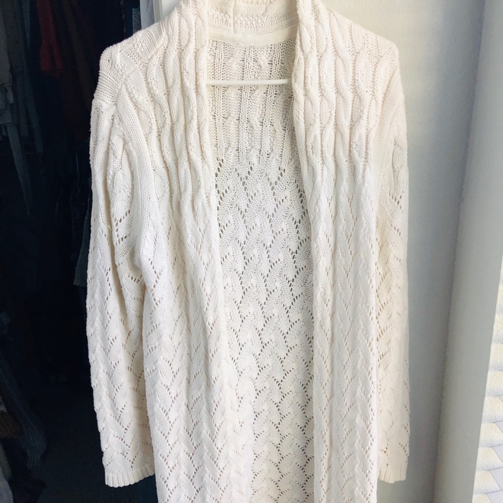 White long cardigan